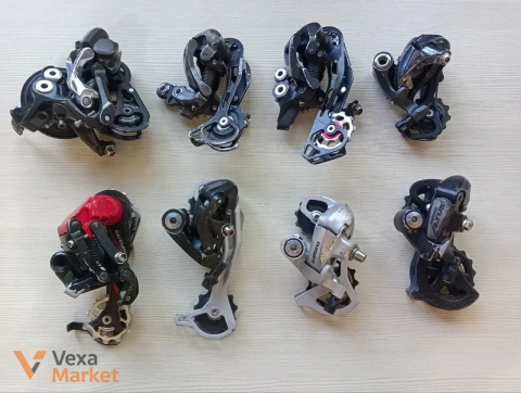 Задні та передні перемикачі Shimano, Sram