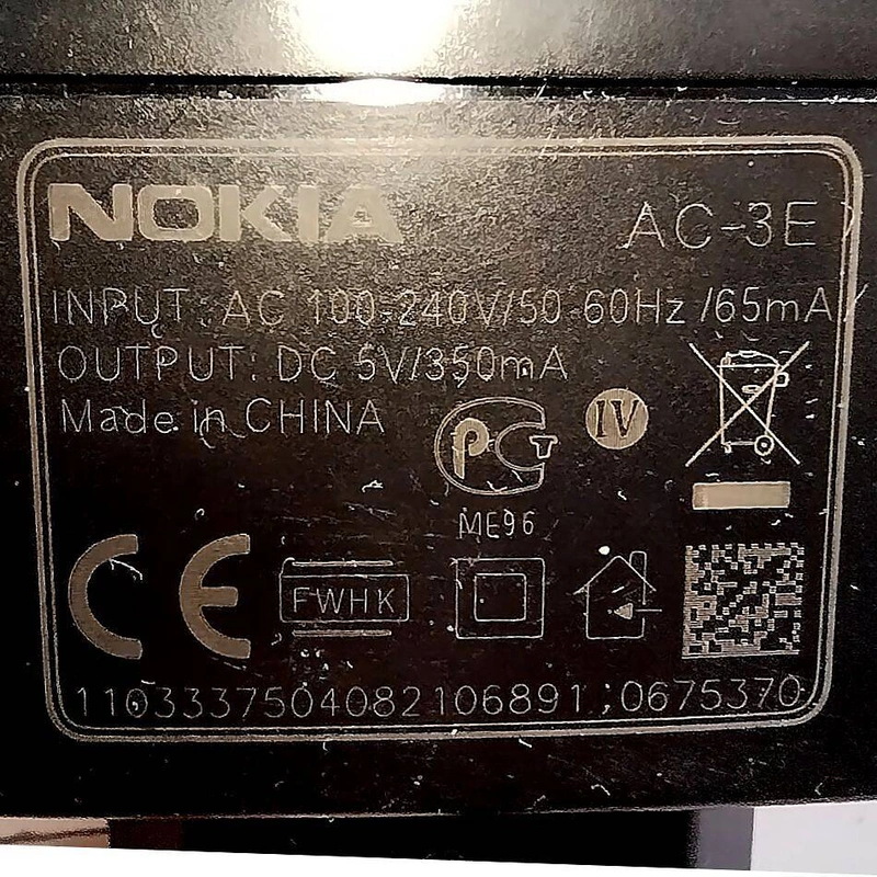 Зарядний пристрій Nokia АC-3E під ремонт / відновлення / на запчастини! — фото 2