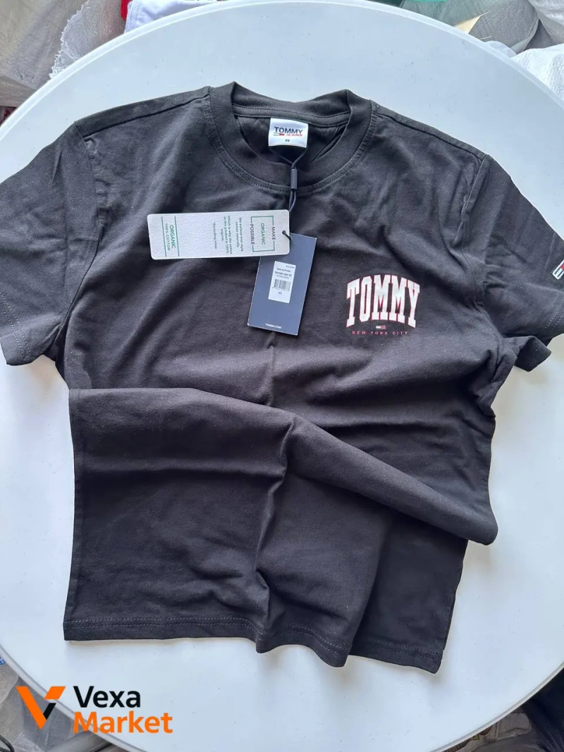 Жіноча футболка Tommy Hilfiger чорна розмір XS — фото 2