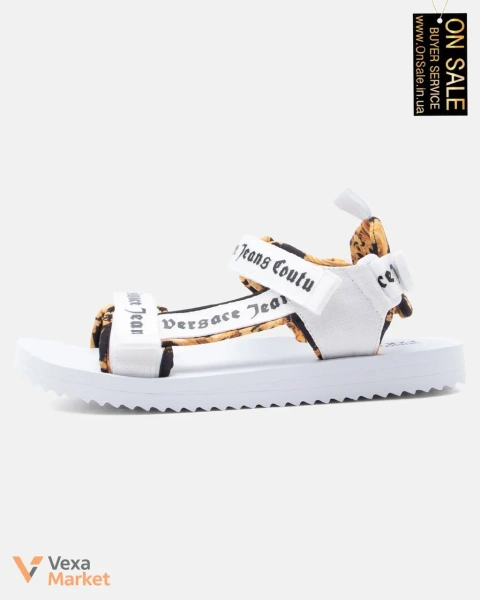 Жіночі босоніжки Versace Jeans Couture FONDO IPANEMA білі/золотисті
