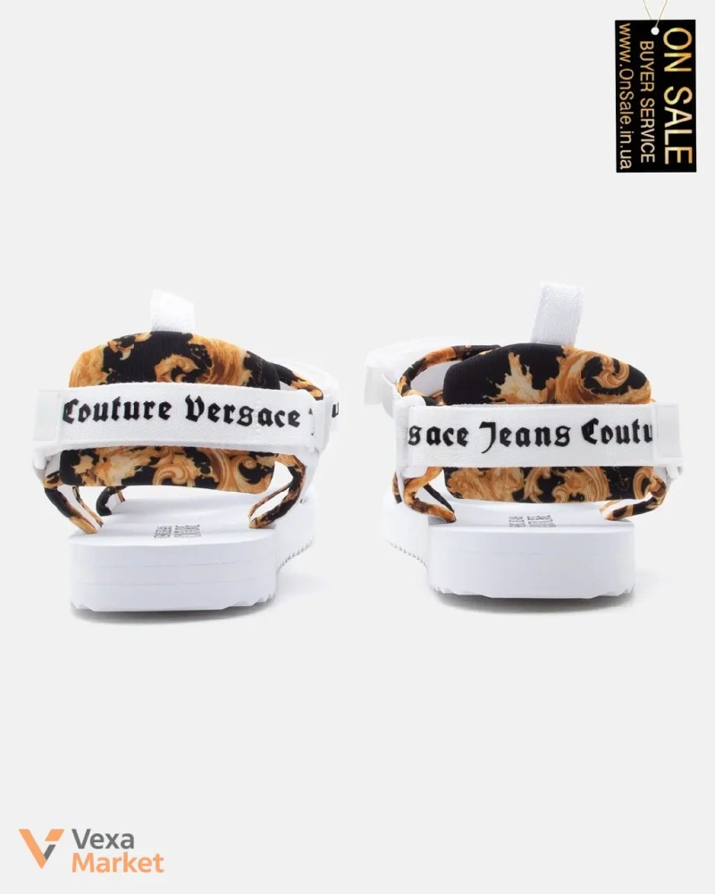 Жіночі босоніжки Versace Jeans Couture FONDO IPANEMA білі/золотисті — фото 3