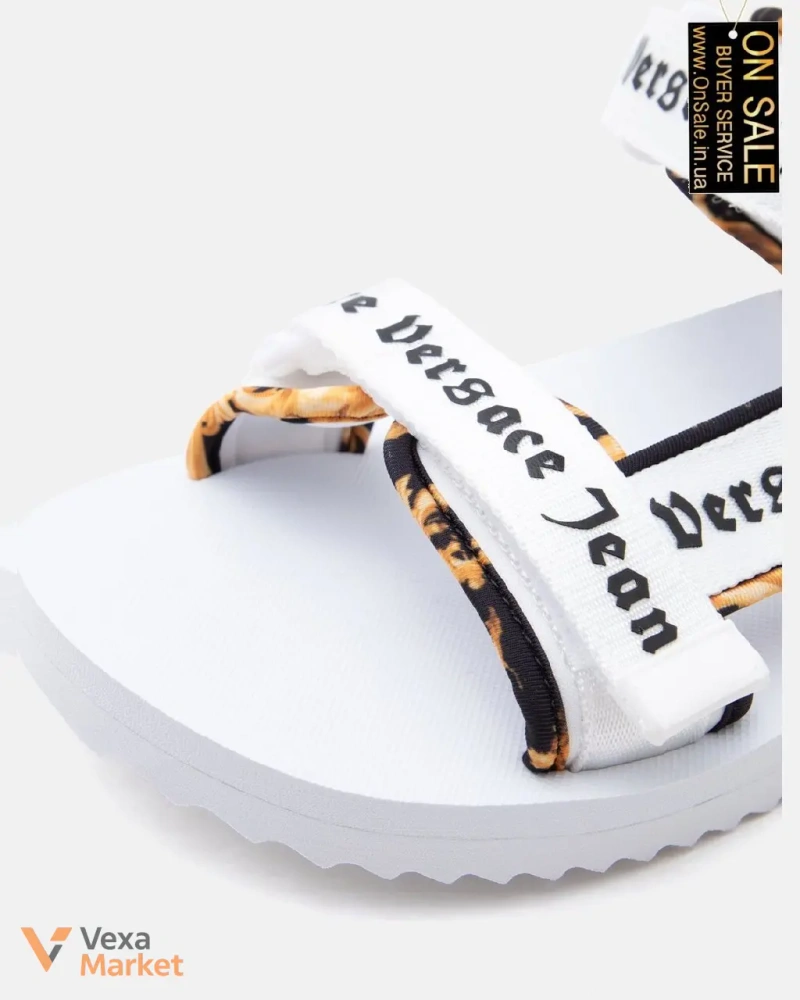 Жіночі босоніжки Versace Jeans Couture FONDO IPANEMA білі/золотисті — фото 5