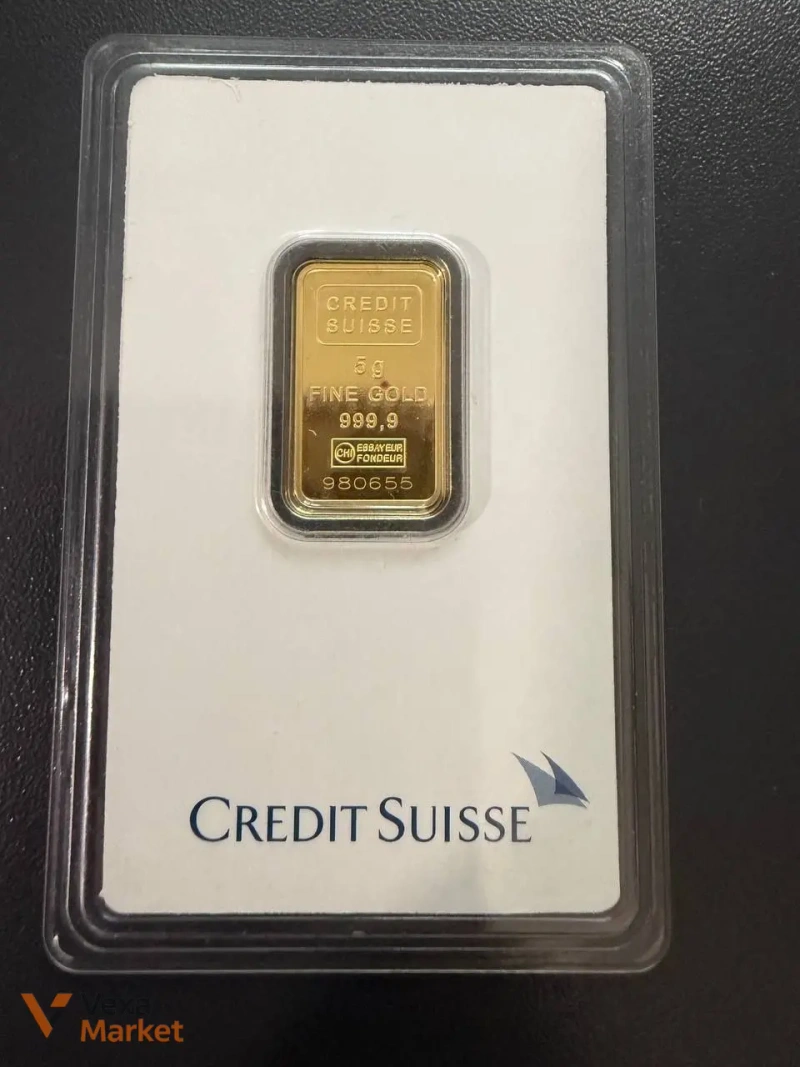 Золотий зливок Credit Suisse 5г — фото 2