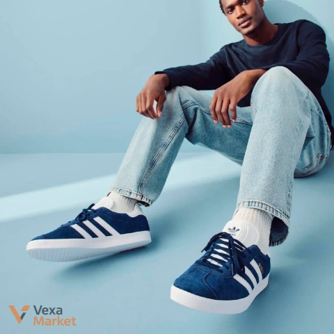 Adidas Gazelle синие мужские кроссовки 43 размер