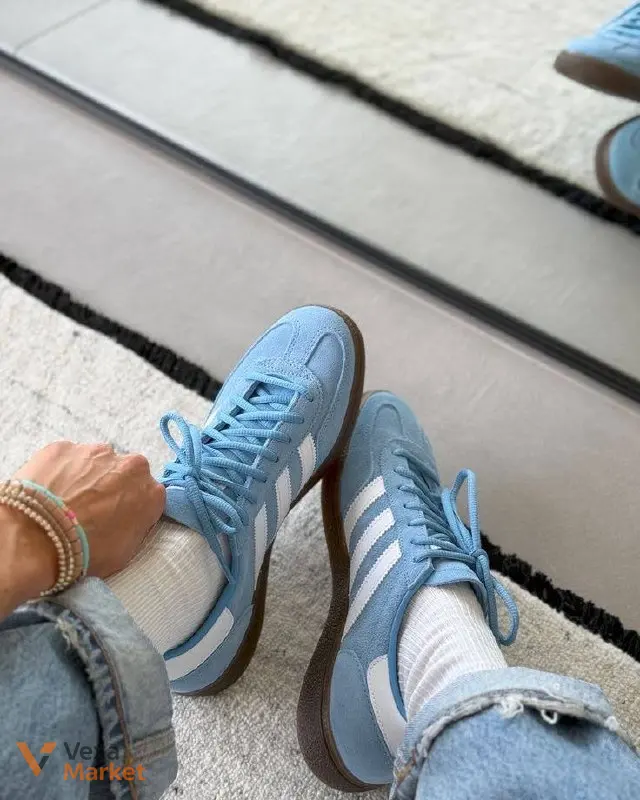 Adidas Gazelle синие женские кроссовки — фото 3