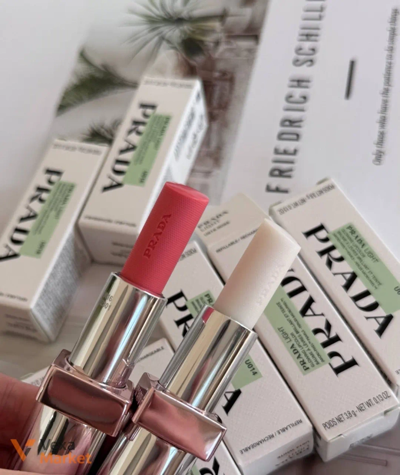 Бальзам для губ PRADA LIGHT Glowing Lipcolor U0014White, U016 Rose — фото 2