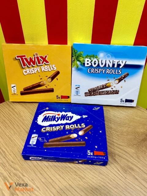 Батончики Bounty / Milky Way / Twix Crispy Rolls 112.5г