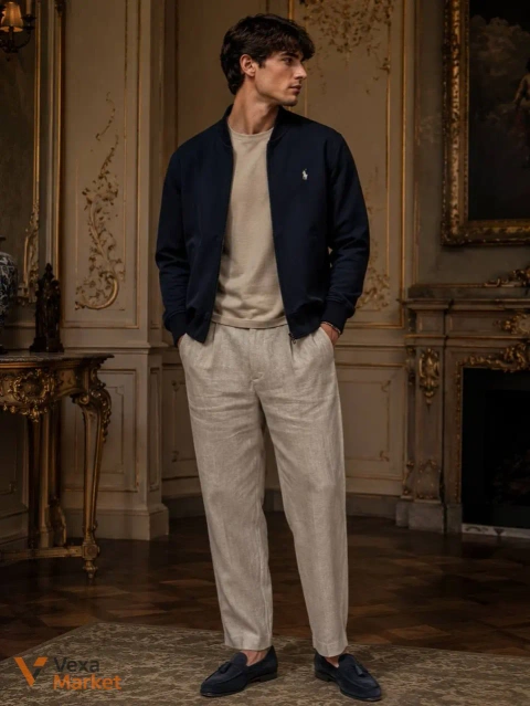 Бомбер Polo Ralph Lauren Perfomance 'old money' full zip куртка кофта L