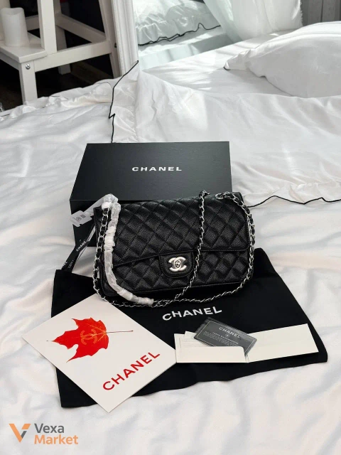 Chanel Classic Flap Caviar Black with Silver Hardware