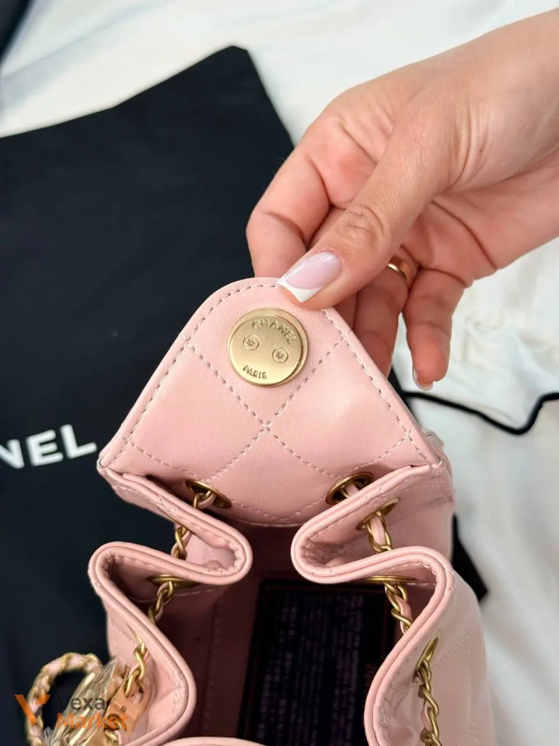 Chanel Hobo сумка натуральна шкіра рожева 22 x 20 см — фото 4