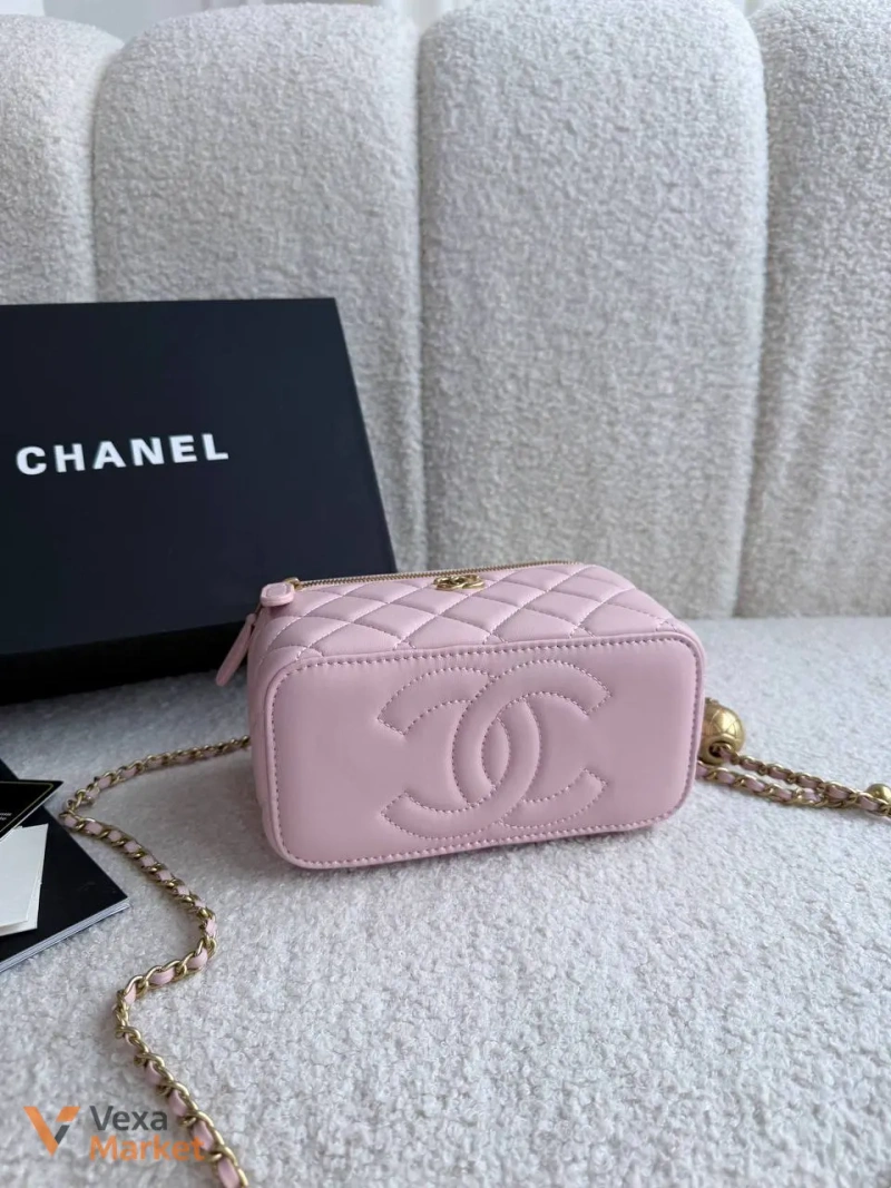Chanel Vanity рожева натуральна шкіра — фото 4