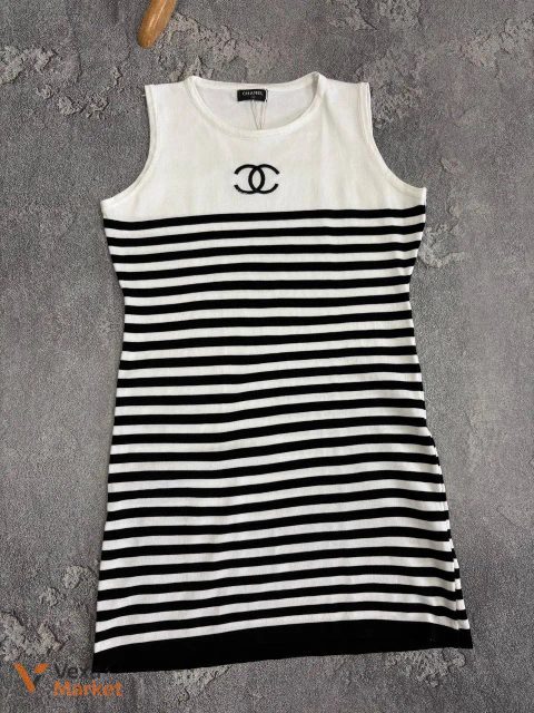 Chanel Женское платье в полоску
