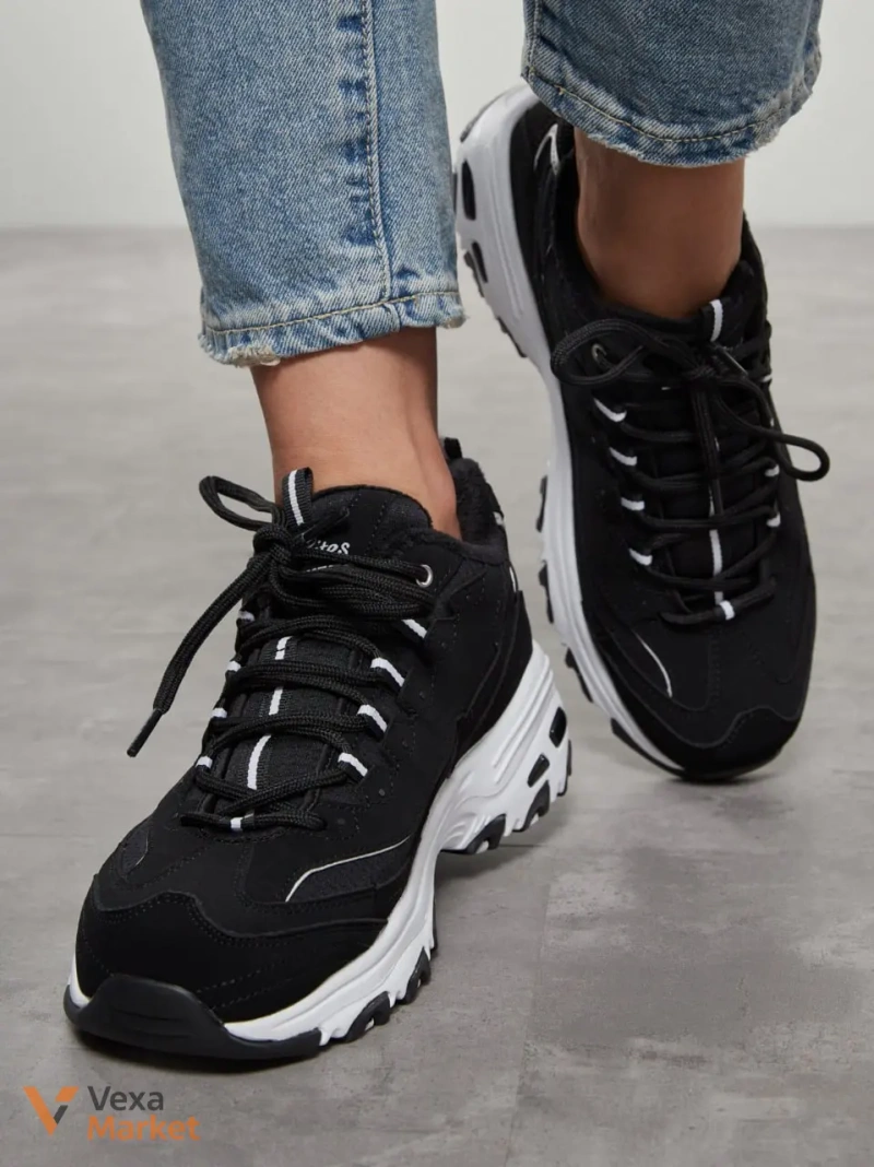 Черевики Skechers 66666125 BLK жіночі шкіра фліс — фото 5