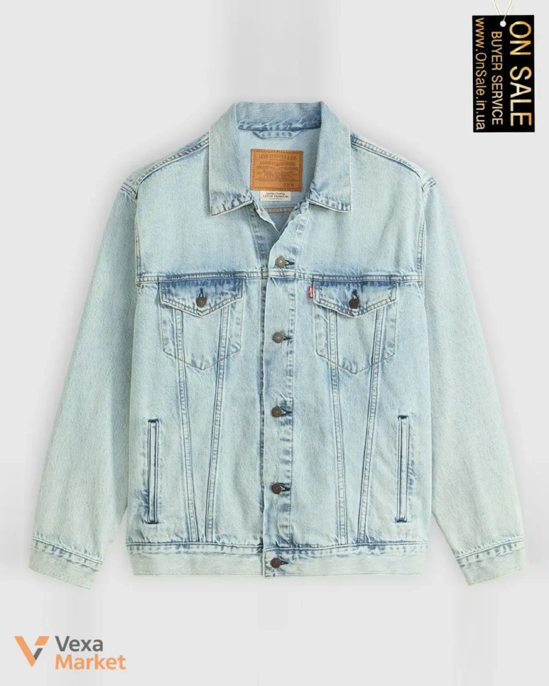 Чоловіча джинсова куртка Levi's® RELAXED FIT TRUCKER світло-блакитна — фото 5