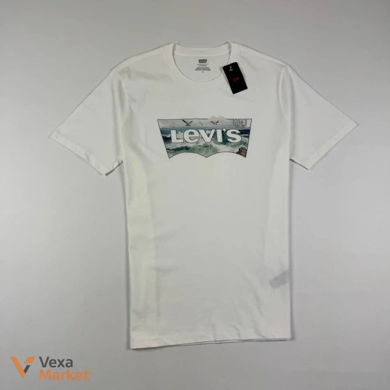 Чоловіча футболка Levis біла розмір XL — фото 2