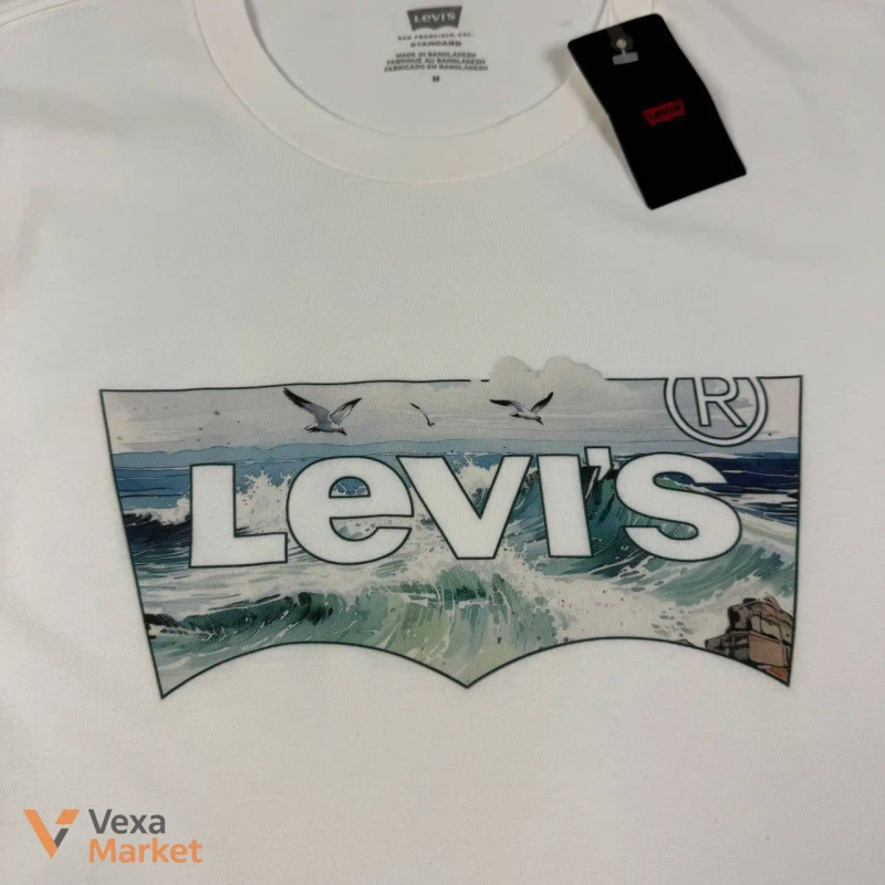 Чоловіча футболка Levis біла розмір XL — фото 3