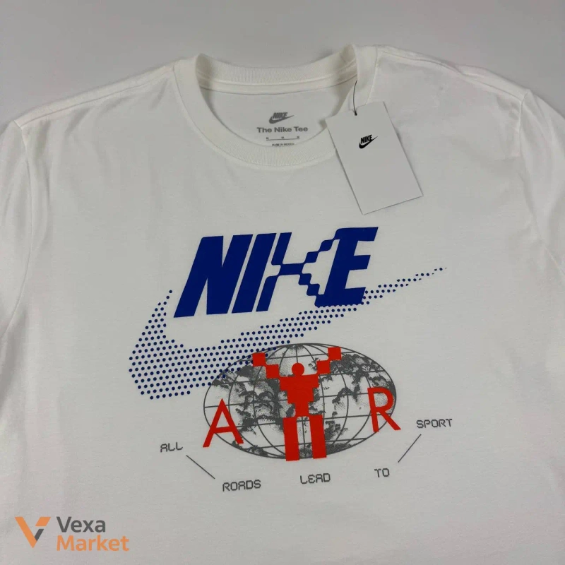 Чоловіча футболка Nike біла розмір S, M, L, XXL — фото 2
