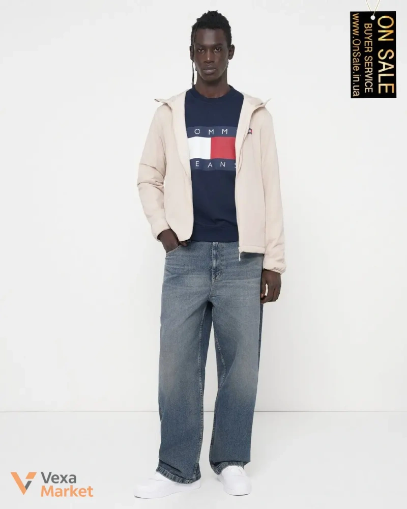 Чоловіча куртка Tommy Jeans CHICAGO JACKET пісочного кольору — фото 4