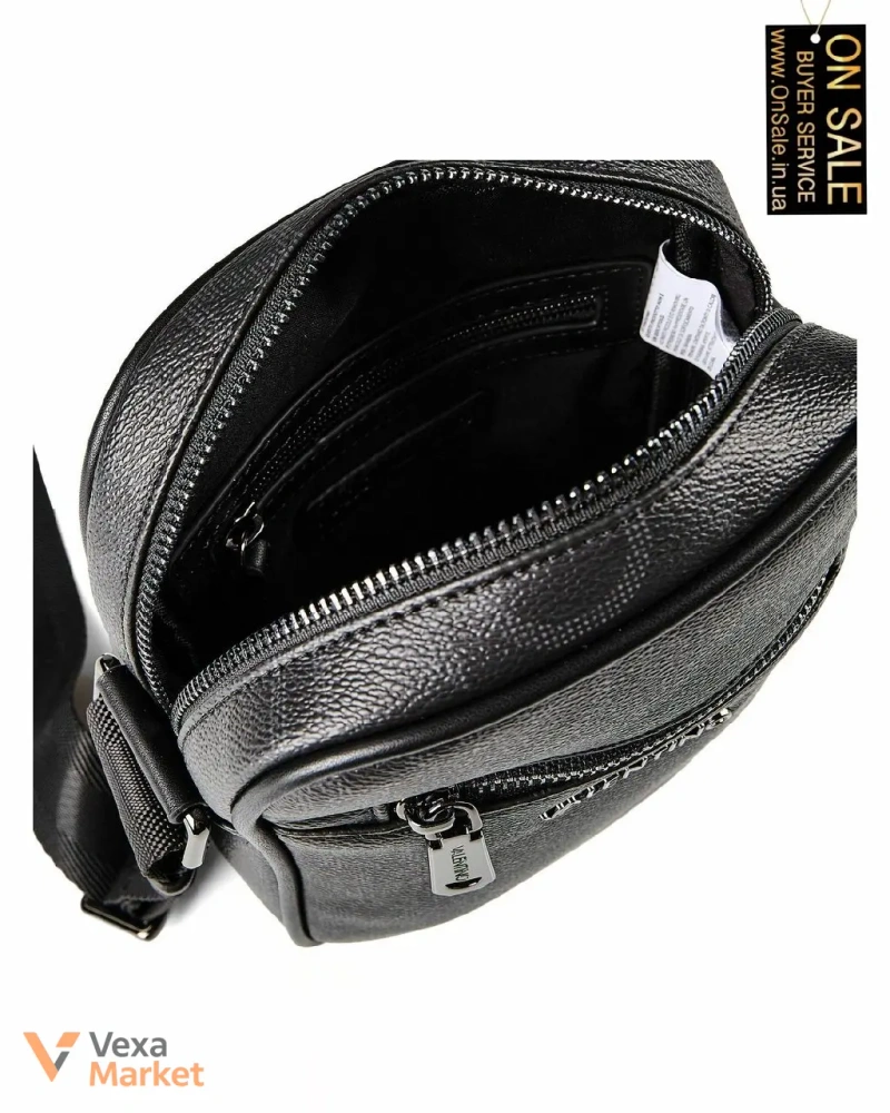 Чоловіча сумка через плече Valentino Bags чорна VMG15520 — фото 3