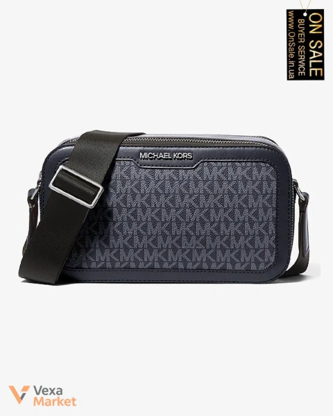 Чоловіча сумка Michael Kors через плече з канвасу
