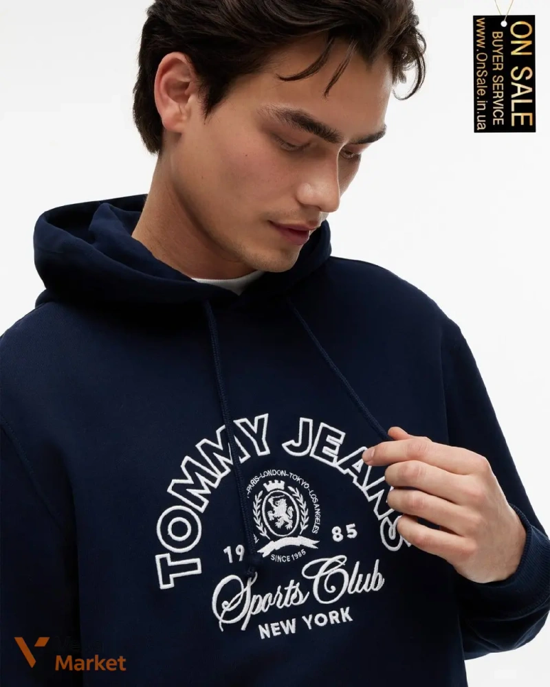 Чоловіче худі Tommy Hilfiger з капюшоном та логотипом — фото 3