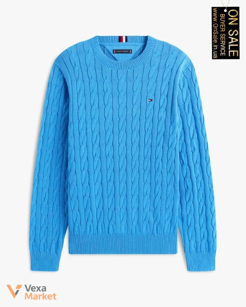 Чоловічий светр Tommy Hilfiger в'язаний з візерунком "коси" — фото 5
