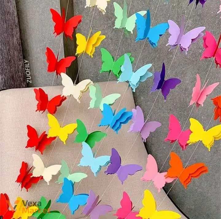 Декоративні паперові метелики для дитячої кімнати та свят — фото 4