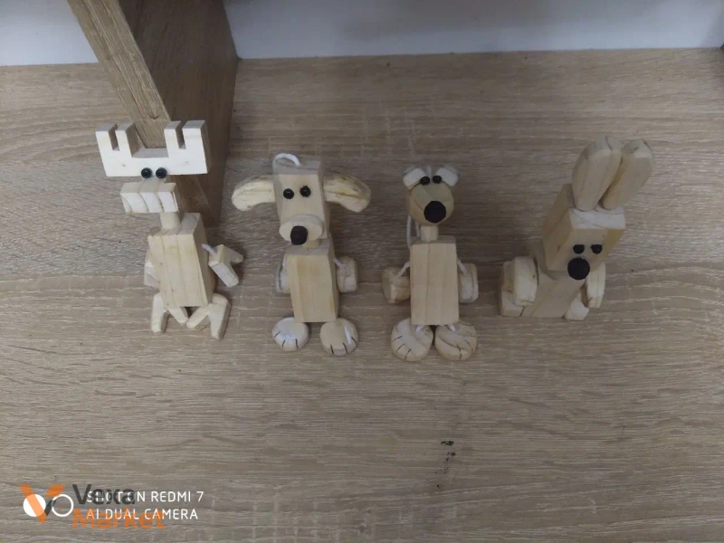 Деревянная игрушка-собачка, брелок, сувенир — фото 3