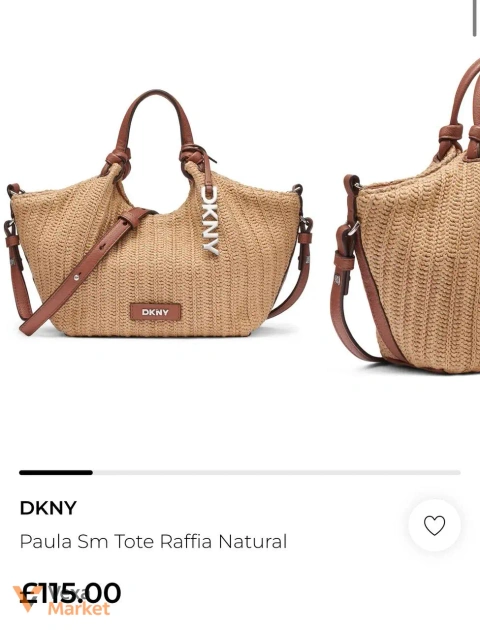 DKNY Paula Small Tote Raffia Natural сумка