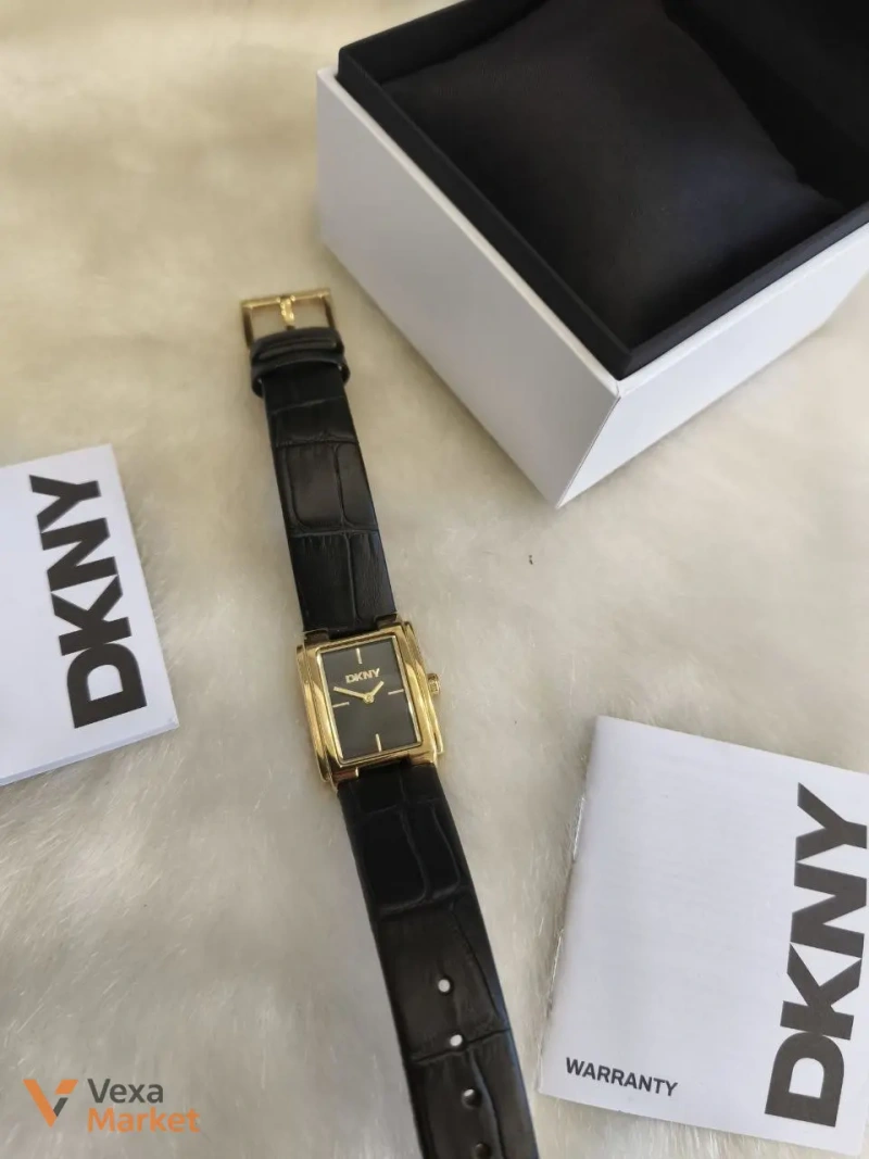DKNY Женские часы с черным циферблатом и золотистым корпусом — фото 2