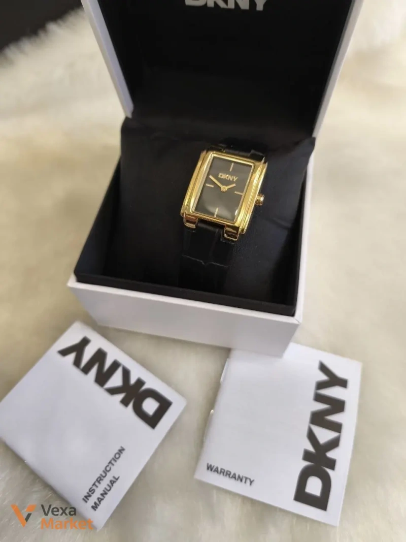 DKNY Женские часы с черным циферблатом и золотистым корпусом — фото 3