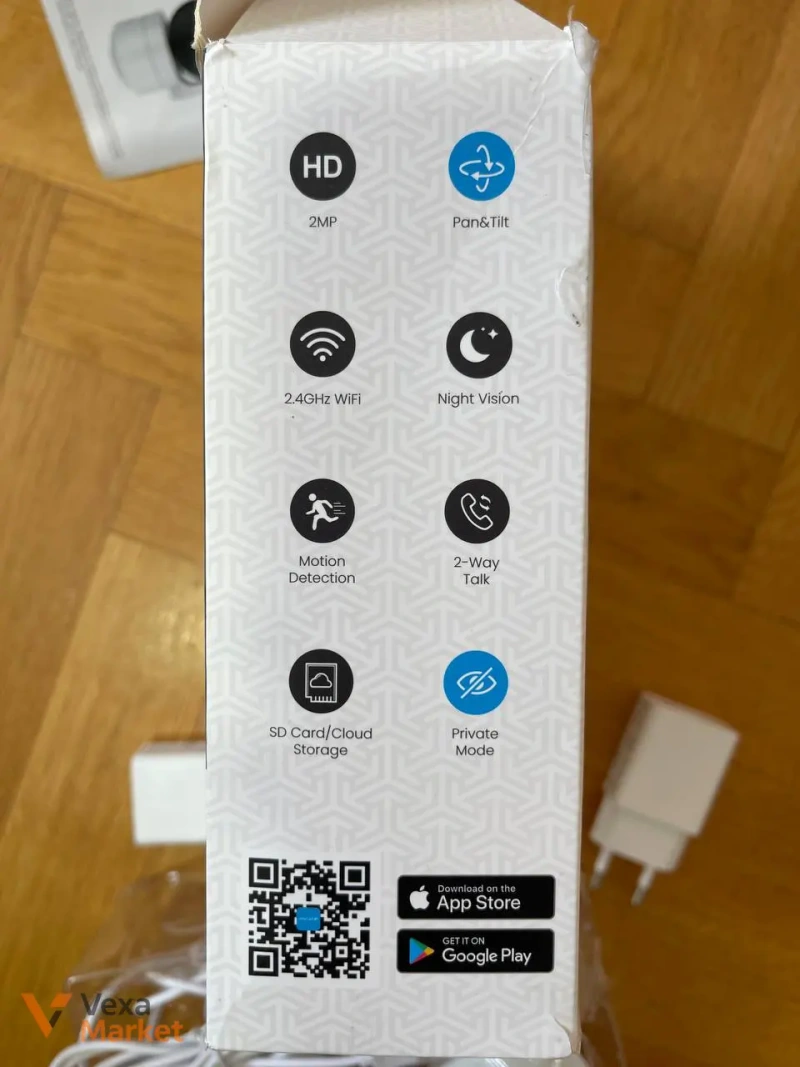 Домашня WiFi камера безпеки AMOROM, 2 шт, з відстеженням руху, нічним баченням, двостороннім аудіо — фото 2