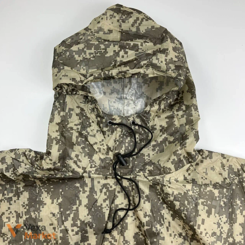 Дощовик-пончо тактичний Ripstop Polyester Мультикам 210x140 см — фото 3