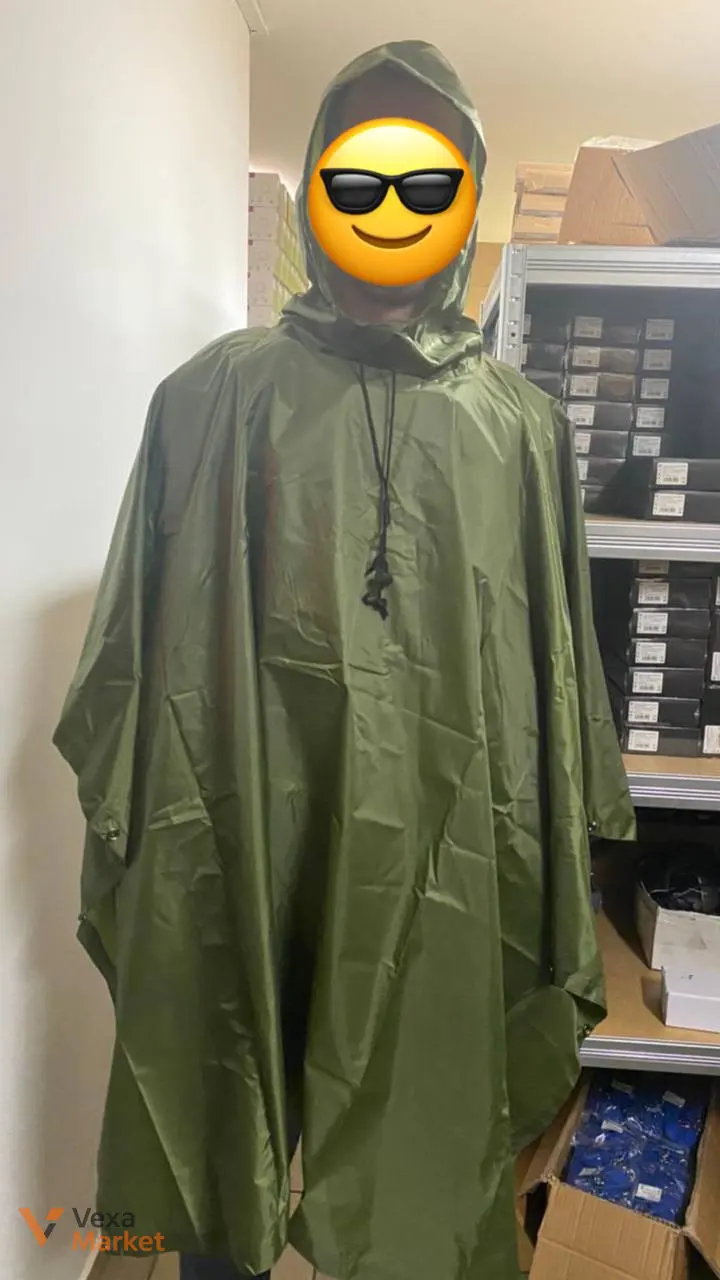 Дощовик-пончо тактичний Ripstop Polyester Мультикам 210x140 см — фото 5