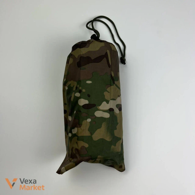 Дощовик-пончо тактичний Ripstop Polyester Мультикам 210x140 см — фото 6