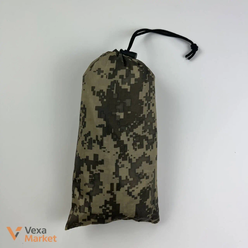 Дощовик-пончо тактичний Ripstop Polyester Мультикам 210x140 см — фото 7