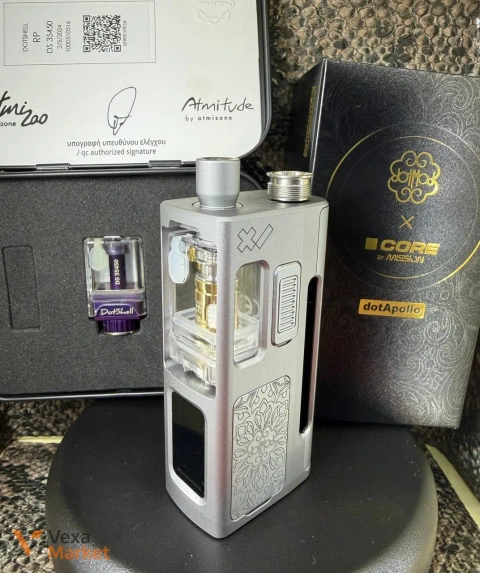 DotMod dotApollo AIO Kit + Atmizoo dotShell RBA Rainbow Purple