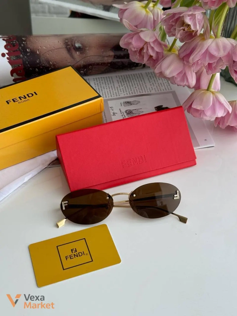 Fendi FE4075US 6LB/IC Brown/Gold Окуляри — фото 4