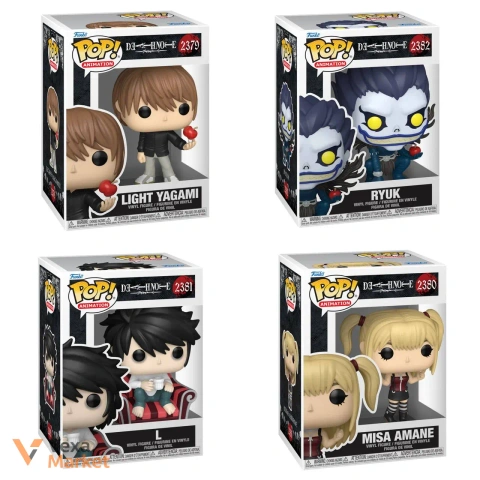 Фігурки Funko Pop! Animation: Death Note - Light Yagami, Ryuk, L, Misa Amane
