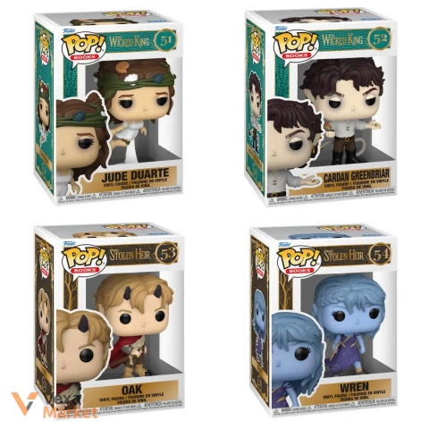 Funko Pop! Books The Folk of the Air Jude Duarte, Cardan Greenbriar, Oak, Wren