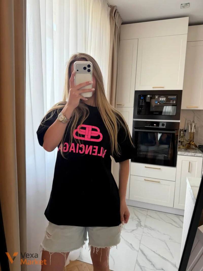 Футболка Balenciaga чорна — фото 4