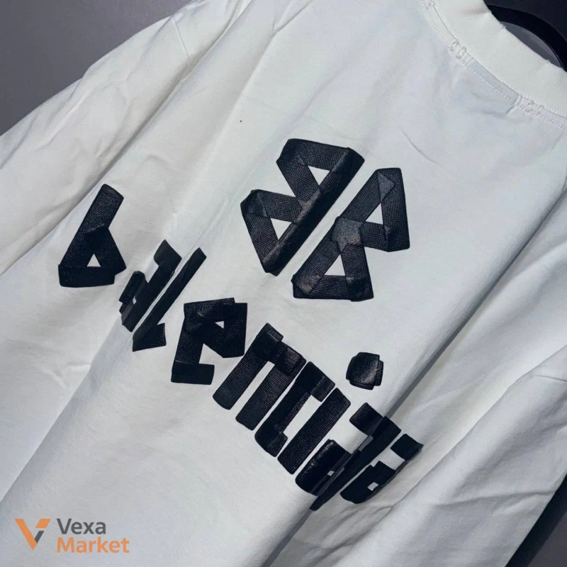 Футболка Balenciaga Vintage Check Badge — фото 6