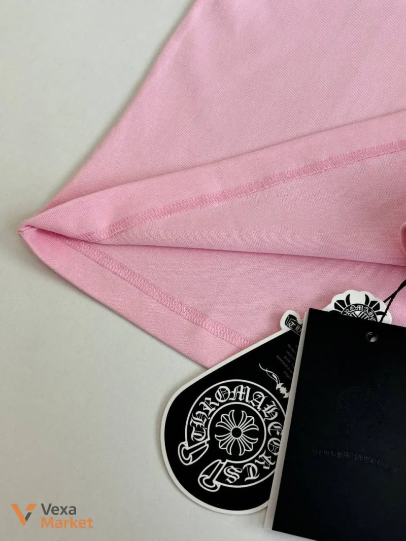 Футболка Chrome Hearts Cross Patch рожева — фото 8