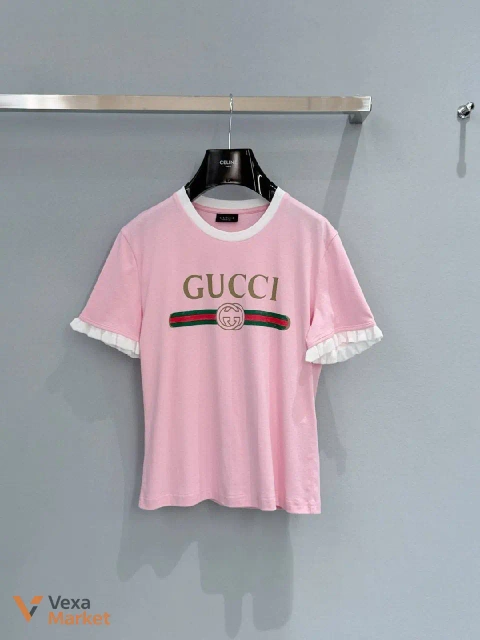 Футболка GUCCI Premium розовая размер SM