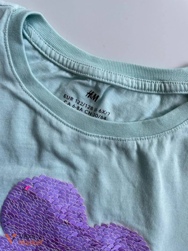 Футболка H&M для девочки, размер 122-128 см — фото 2