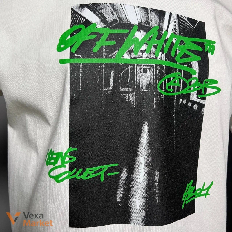 Футболка Off-White Чорна S M L XL Біла M XL 2XL — фото 2