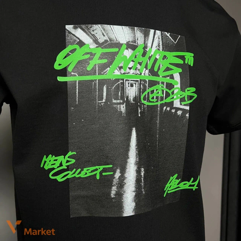 Футболка Off-White Чорна S M L XL Біла M XL 2XL — фото 6
