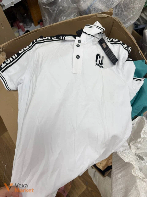 Футболка поло Just Cavalli біла