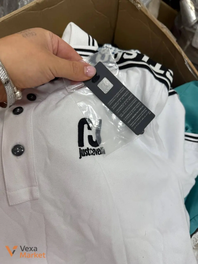 Футболка поло Just Cavalli біла — фото 2