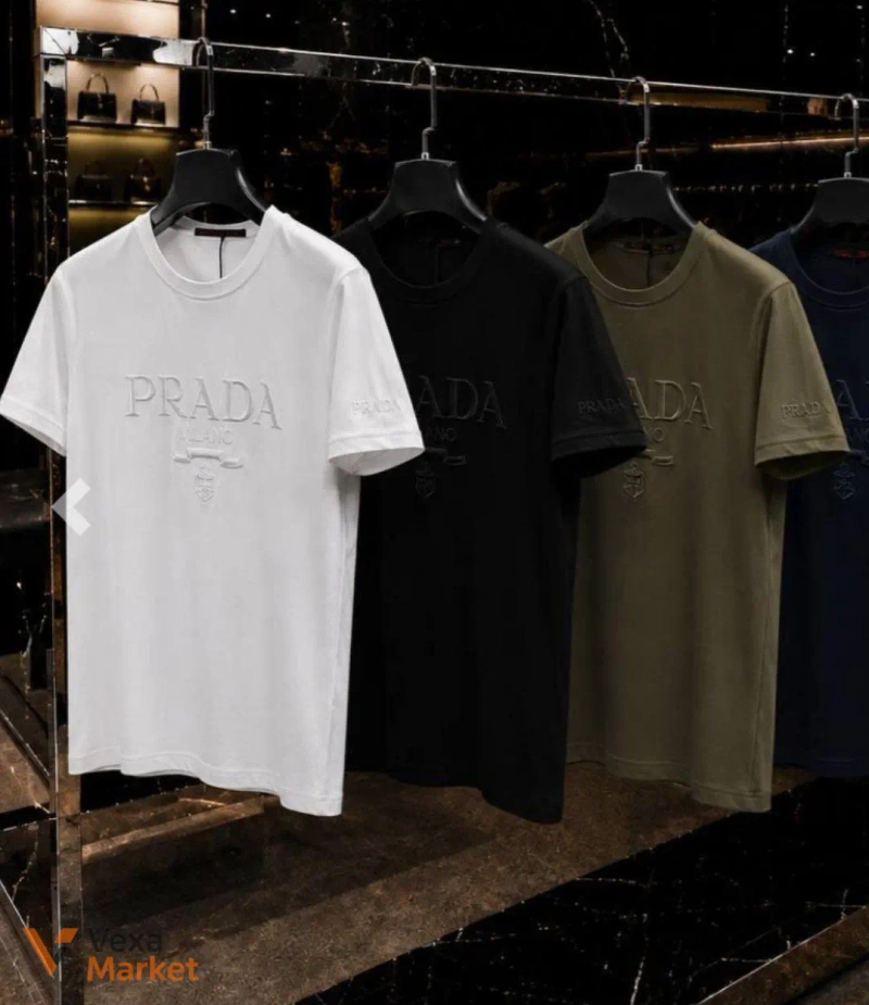 Футболка Prada з вишивкою логотипу, унісекс — фото 2